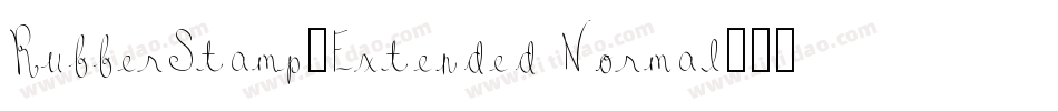 RubberStamp-Extended Normal字体转换